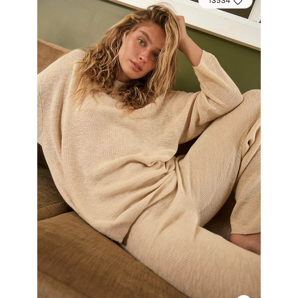 Free People Beach Malibu Solid Pant Surf Set Medium NEW